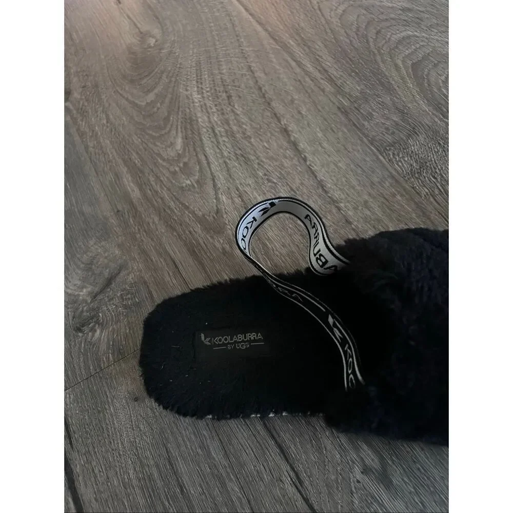 koolaburra by ugg Fuzz'n Il BOUTIQUE Faux-Fur Slippers Kids Size 2